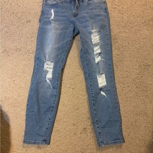 Distressed Blue Women's Jeans